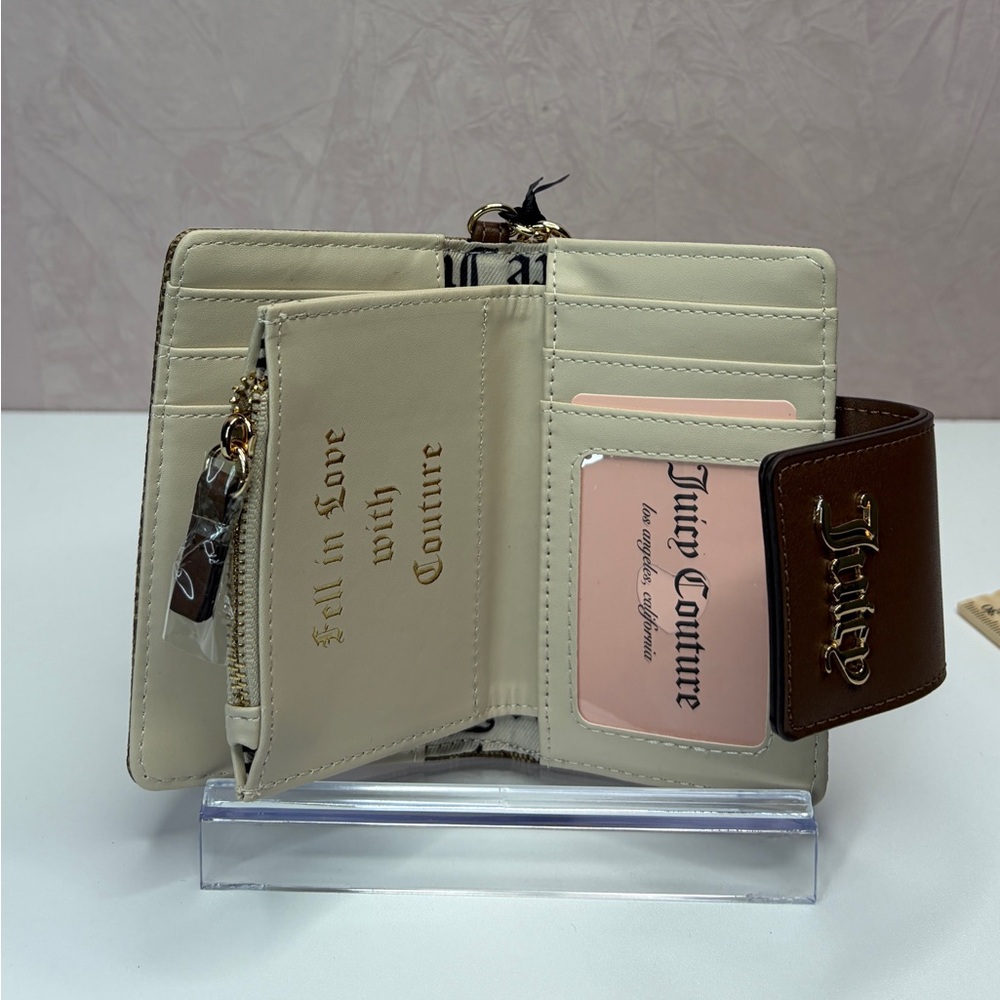 Juicy Couture All Things Juicy Tab Card Wallet Chestnut Chino - Picture 12 of 14